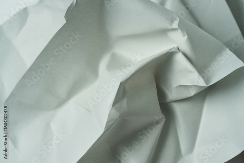 White crumpled paper texture abstract