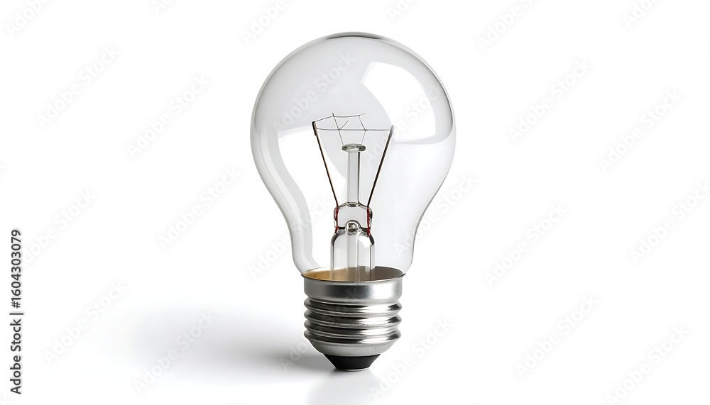 Clear light bulb on white background Clear light bulb on white background