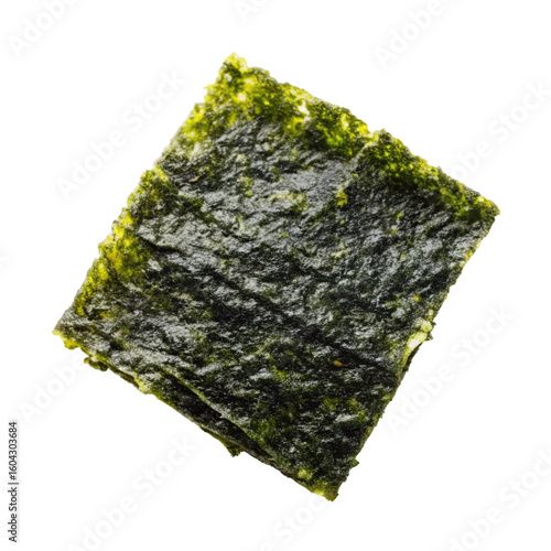 Korean dried seaweed sheet on transparent background