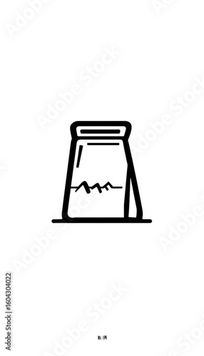 Transparent jar icon design representing storage and preservation with copy space