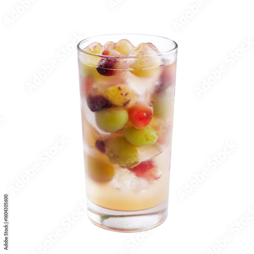 Wallpaper Mural  refreshing fruity drink served in glass  isolated on white background Torontodigital.ca