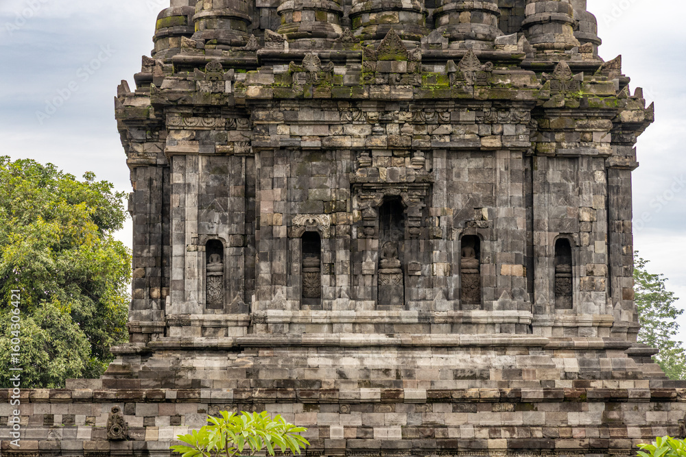 Naklejka premium Prambanan temple is a 9th-century Hindu temple compound in the Special Region of Yogyakarta, in southern Java, Indonesia