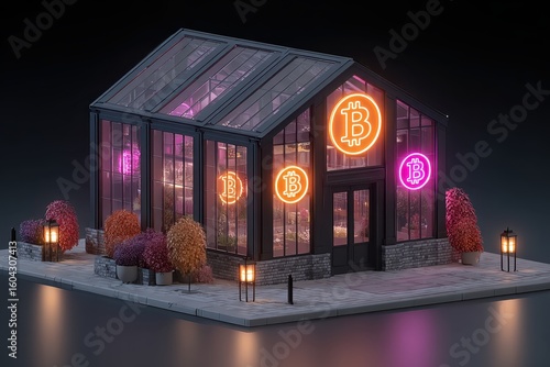 Neon Greenhouse for Crypto