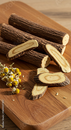 Cookies on a white background, Pile of dried kava kava roots on white background., this natural herbal planOrganic Dried Licorice Root Slices for Herbal Use, cinnamon sticks on wooden background