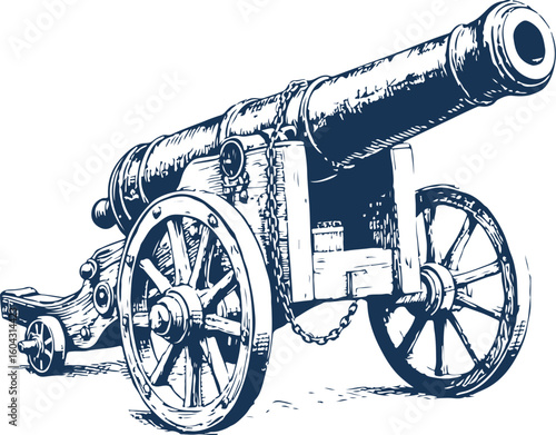 Vintage Cannon Engraving