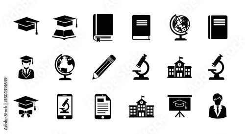 Education & Learning Icons Vector Image