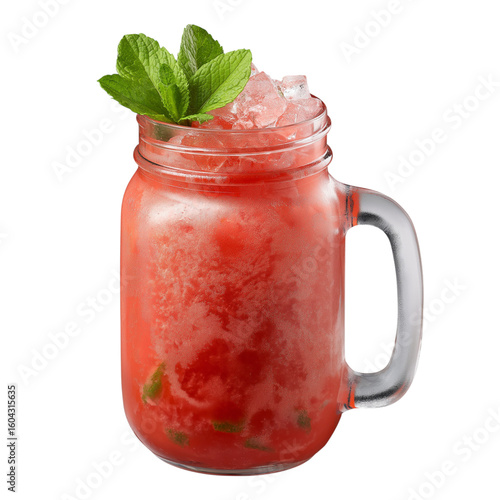 Wallpaper Mural Refreshing iced drink with mint leaves and crushed ice isolated on white background Torontodigital.ca