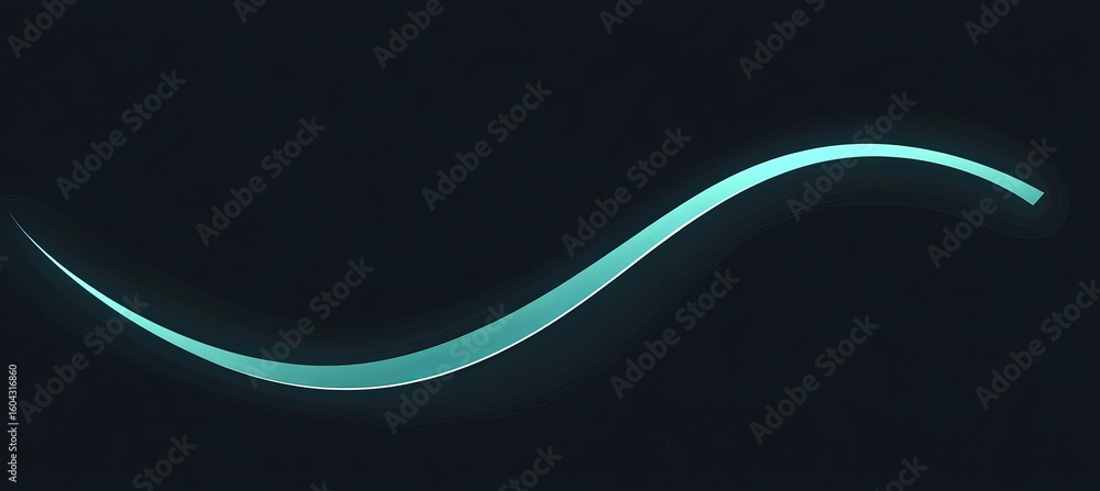 Obraz premium Elegant Modern Aquamarine Rise Graph Element on Dark Background for Business Infographic Design