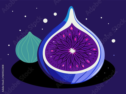 Premium dark background featuring purple and blue hues with delicate white dots resembling stars against a cosmic night sky, perfect for upscale branding and design applications  