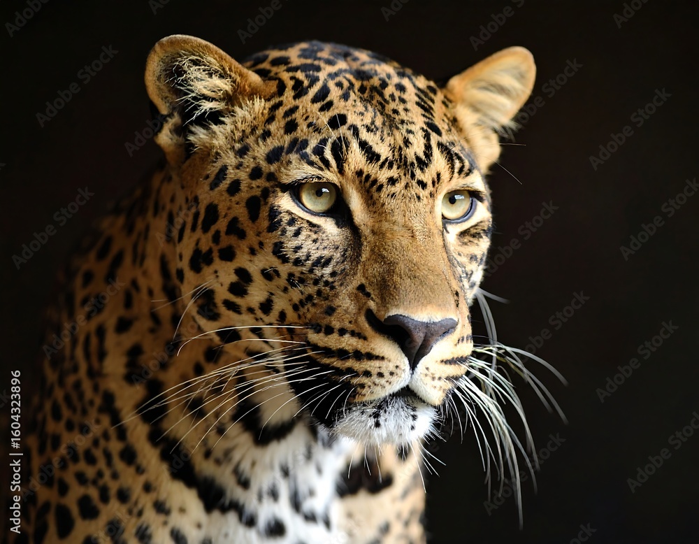 Close-up portrait of a leopard Close-up portrait of a leopard