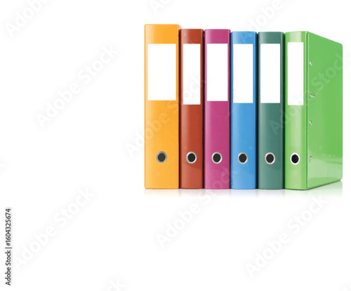 office folders isolated on white