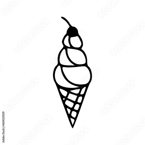 summer treat line drawing