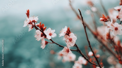 Cherry blossoms in springtime bloom