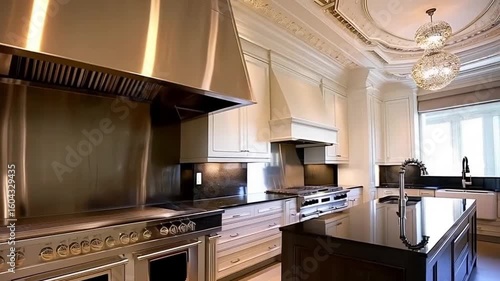 modern kitchen interior with kitchen