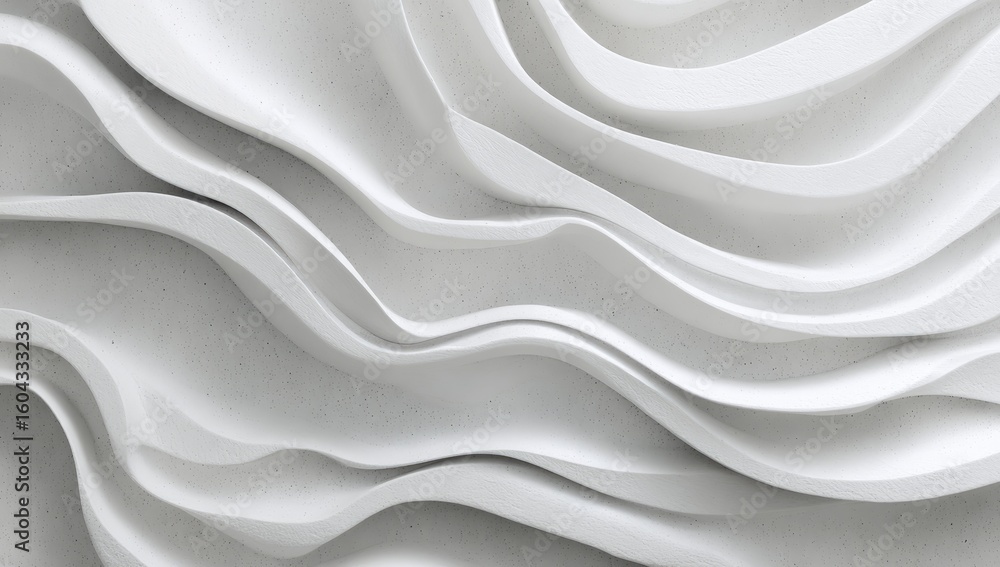 Obraz premium Abstract wavy white surface
