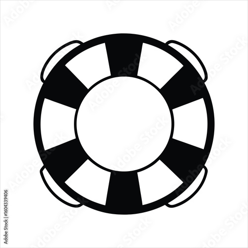 Life Buoy Silhouette Vector Illustration