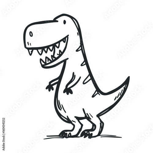 Fun cartoon dinosaur character for childrens design projects