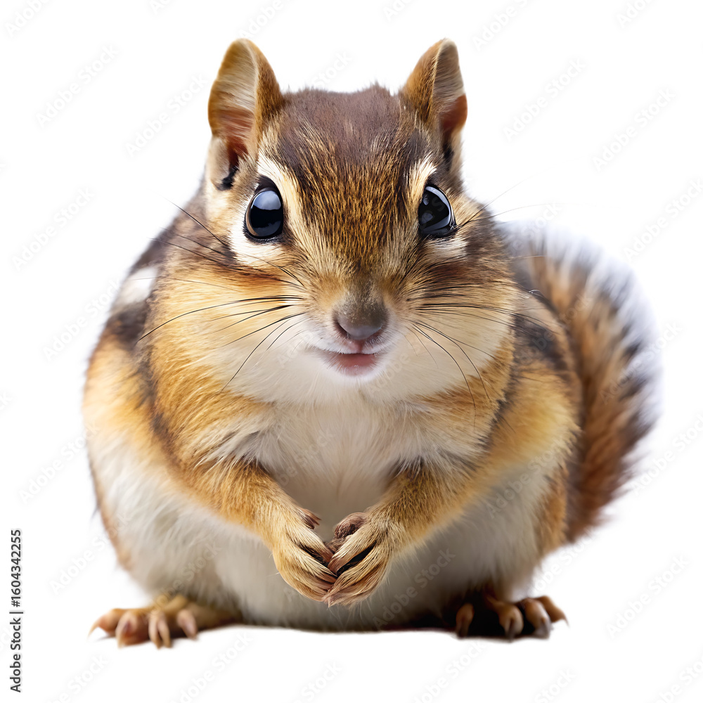 Obraz premium Chipmunk Isolated on White Background