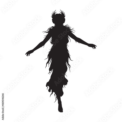 Standard Chaos digital black vector, a classic and easily adaptable option – Chaos silhouette – Chaos Vector – Silhouette of Chaos – Greek god vector

