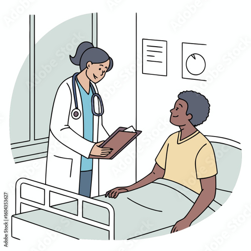 doctor talking to patient