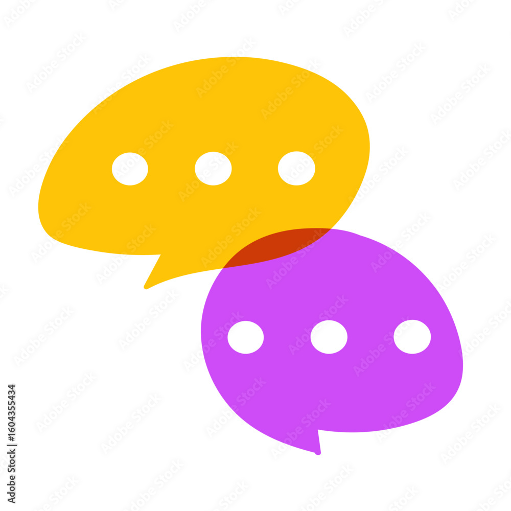 Fototapeta premium Conversation icon. Colorful speech bubbles. Vector design on white background.