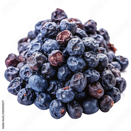 Dried Blueberries Isolated on White Background