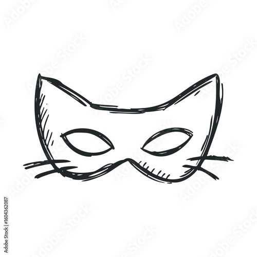 Cat mask design for festive events and creative projects