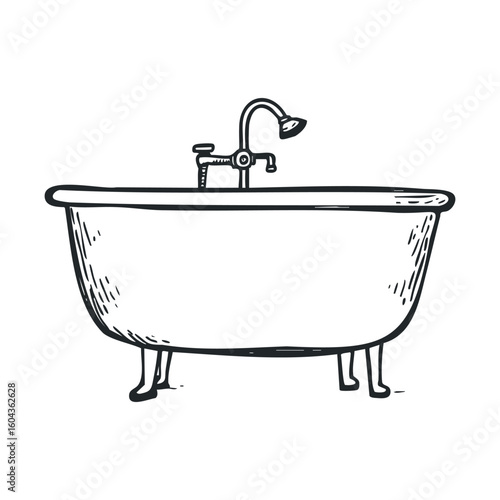 Vintage bathtub design perfect for home decor and relaxation