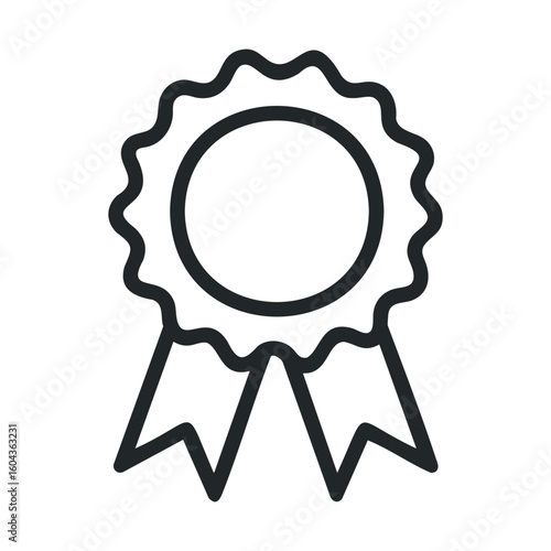 Award badge symbol for recognition in achievements and contests