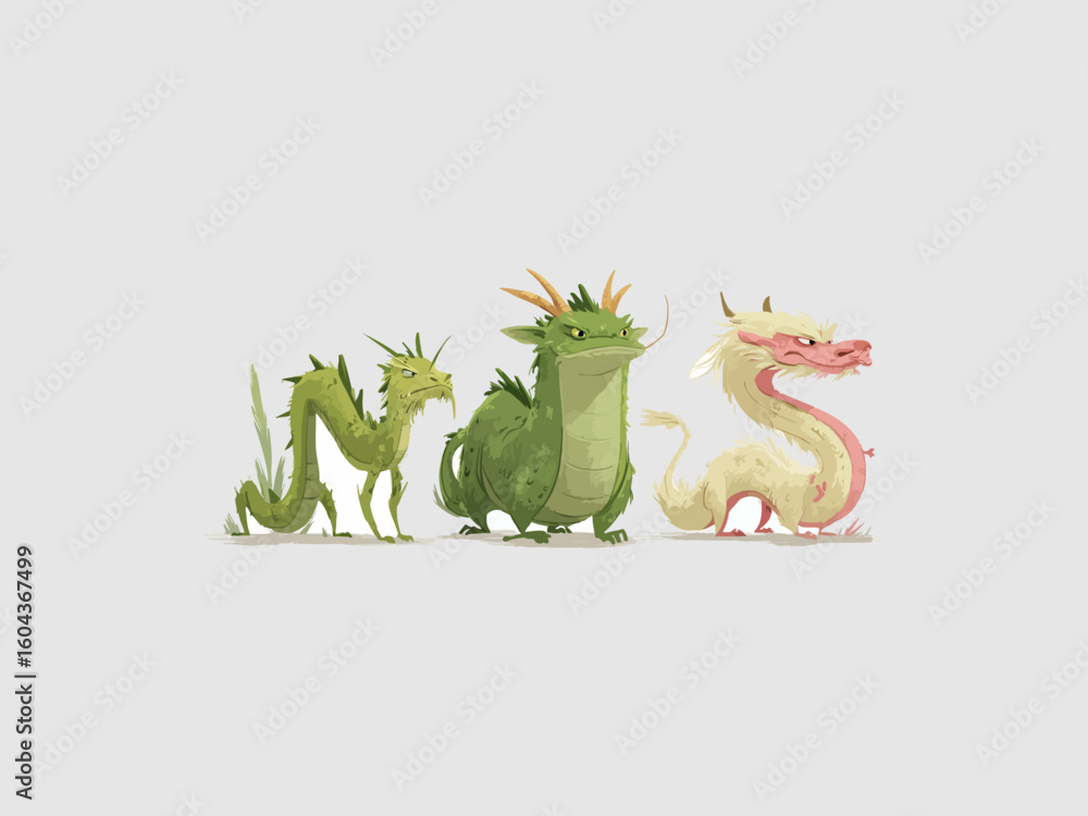 Obraz premium Dragon illustration vector