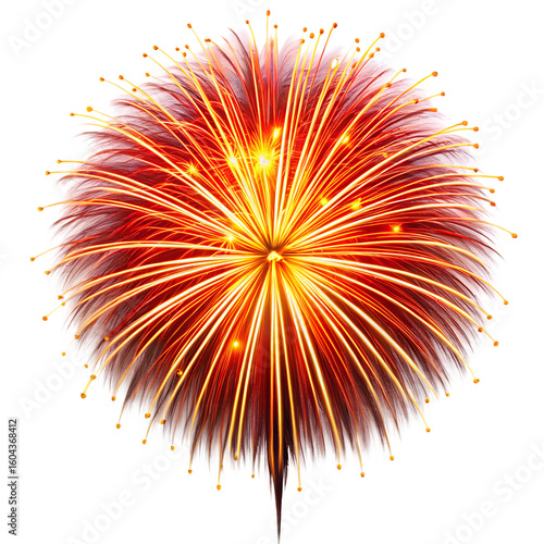 Firework Isolated on White Background