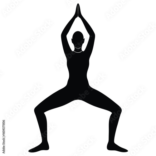isolated asana flashcard on white background