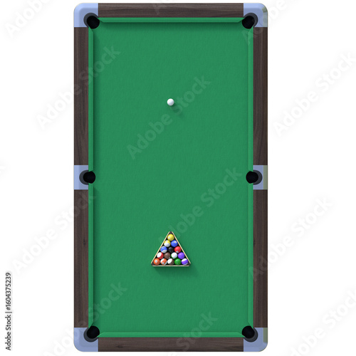 Billiard table top view