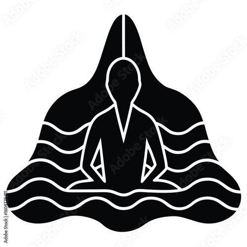 isolated calm breathing chart on white background
