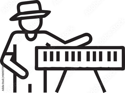 Person playing guitar silhouette on white background musician