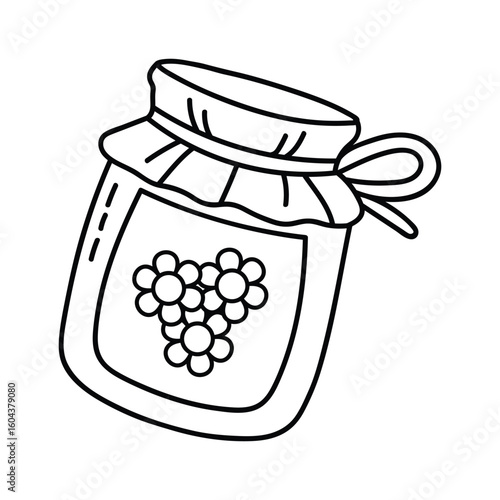 Jar, Cute & Simple Coloring Page, Simple Easy and Large Print Designs, Cute Stuff, Cute and Cozy, Bold and Easy, Self-love, Victor Illustration, Easy Coloring, hand-drawn,