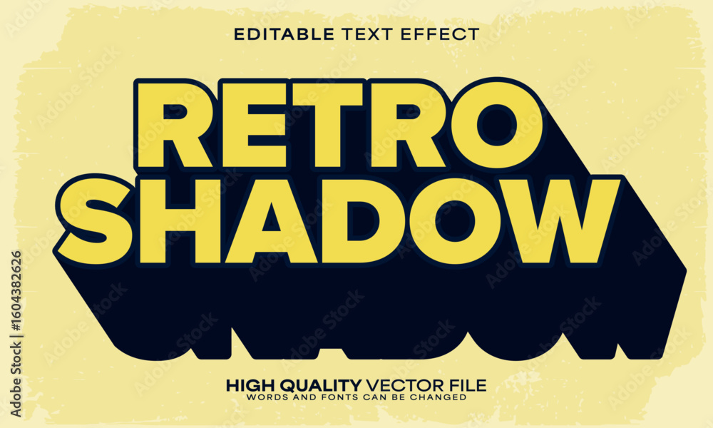 Obraz premium Retro classic text effect, editable text effect and vintage 3d font style bold shadow oldschool poster design