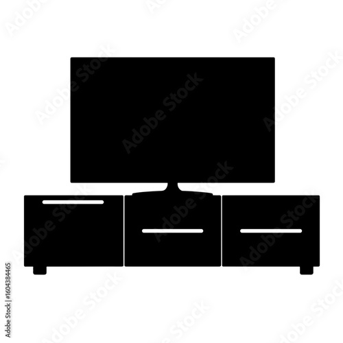 Silhouette wall-mounted TV unit with drawers – Modern adaptive design, functional layout