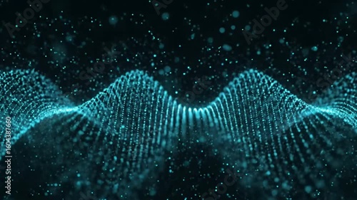 Neon Particle Wave Background