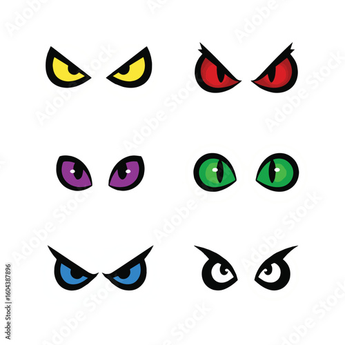 Spooky Eye Glares Monster Halloween Designs

