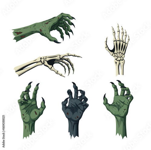 Zombie Skeleton Hands Halloween Creepy Designs
