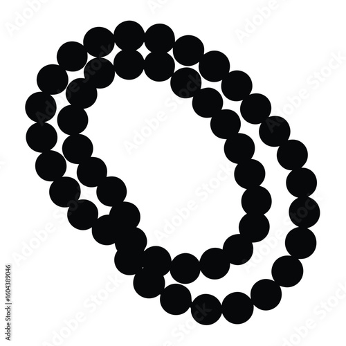 isolated sandalwood beads on white background