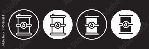Barrel icon vector set. Wine illustration sign collection. Wine barrel symbol or logo.Fuel barrel icon Flat fill set collection