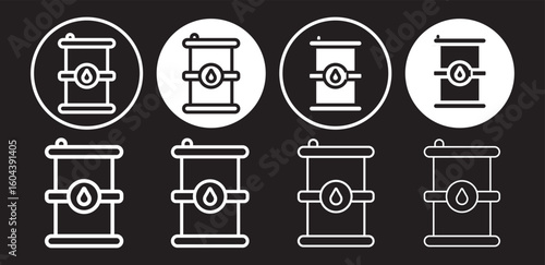 Barrel icon vector set. Wine illustration sign collection. Wine barrel symbol or logo.Fuel barrel icon Flat fill set collection