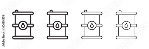 Barrel icon vector set. Wine illustration sign collection. Wine barrel symbol or logo.Fuel barrel icon Flat fill set collection