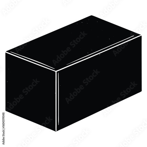 isolated yoga block on white background
