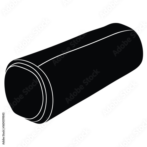 isolated yoga bolster on white background