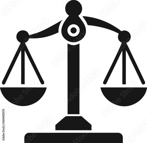 Solid Judge Scale Legal Icon Silhouette