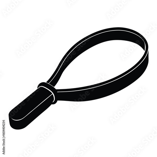 isolated yoga strap on white background