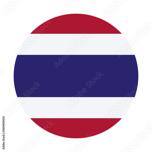 Thailand flag banner.National flag icon symbol.Flag of Thailand, Southeast Asia country.